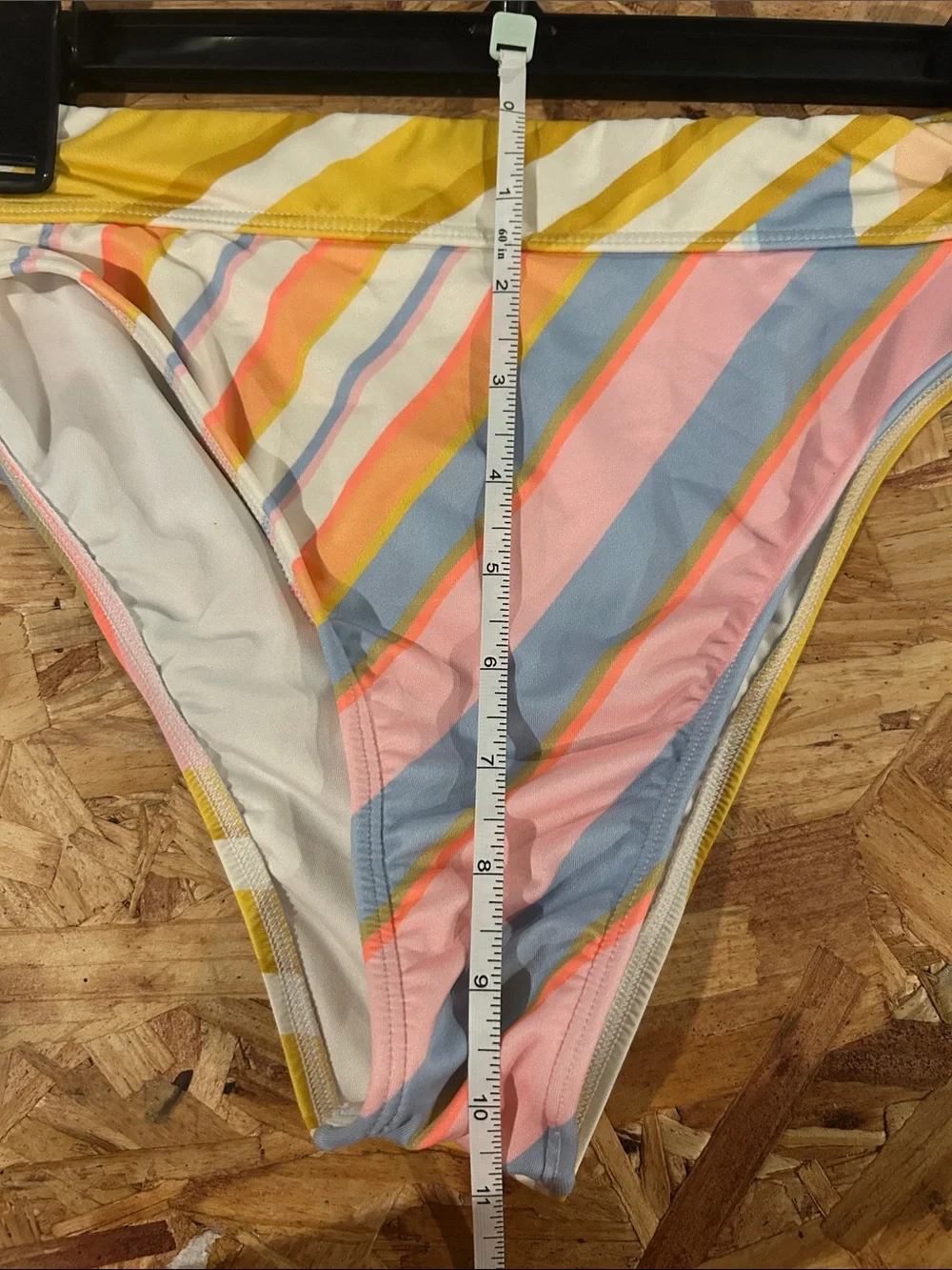 Billabong Striped Pastel Bikini Set in Yellow, Pink, Blue